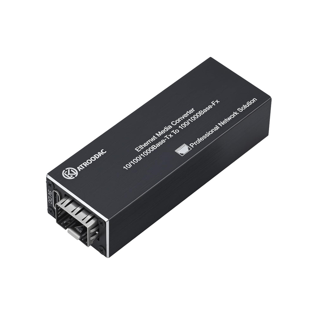 Mikro Gigabit Glasfaser Ethernet Medienkonverter – 10/100/1000BASE-T RJ45 auf SFP Steckplatz, Duale
