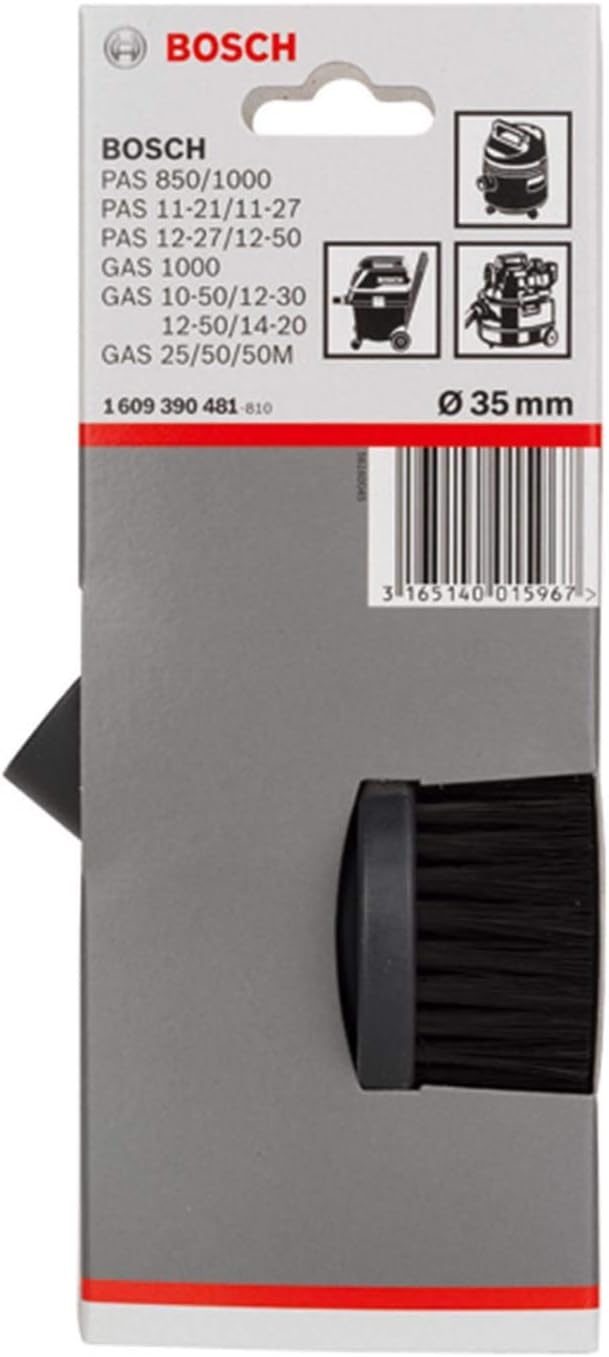 Bosch Professional 1x Saugbürste (für GAS, Ø 35 mm, Zubehör Staubsauger) Grau 35.0, Grau 35.0