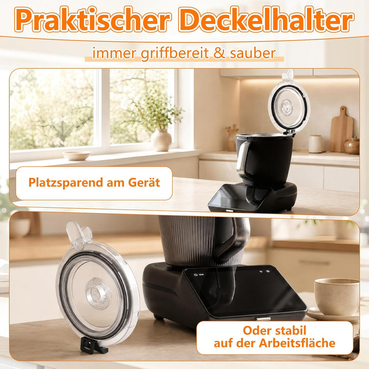 Transparenter Deckel für TM7 mit Deckelhalter PC Spülmaschinenfestes