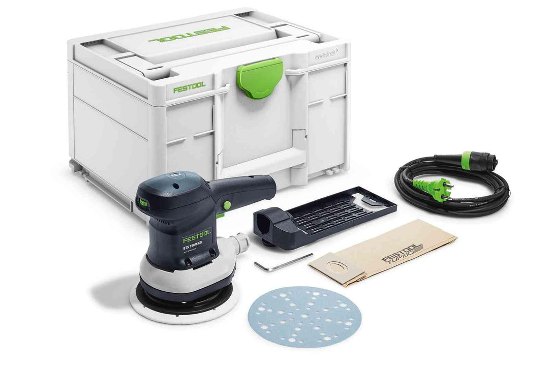 Festool Exzenterschleifer ETS 150/5 EQ-Plus (mit Schleifteller Ø 150 mm MULTI-JETSTREAM 2 (weich W-H