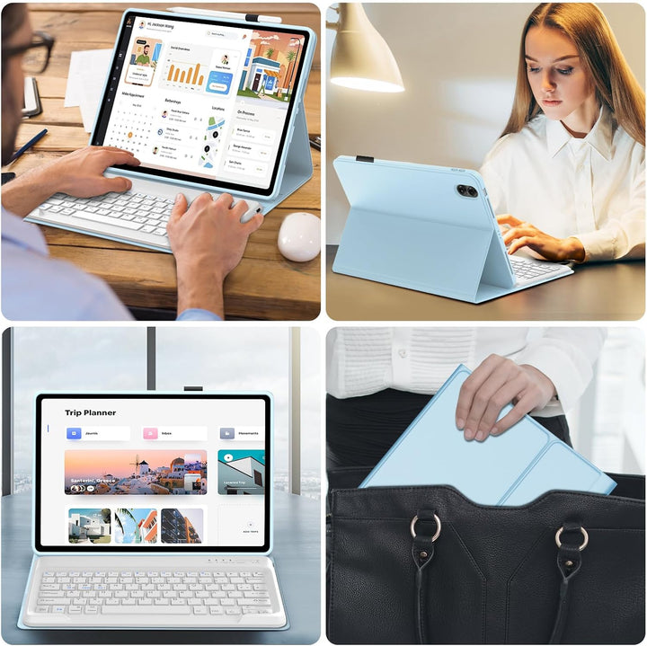 IVEOPPE Hülle mit Tastatur für Xiaomi Redmi Pad 2 Pro 12,1 Zoll, Bluetooth Magnetisch Tastatur für R