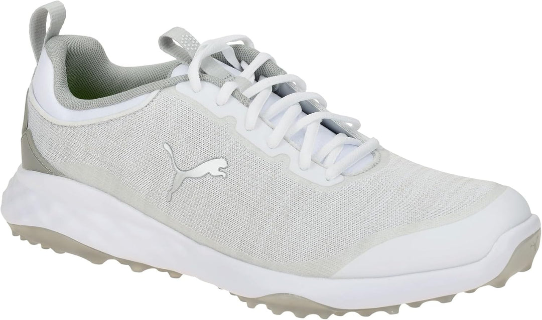 PUMA Herren Fusion Pro Golfschuh 41 EU Puma Weiss Puma Silber Flach Hellgrau, 41 EU Puma Weiß P