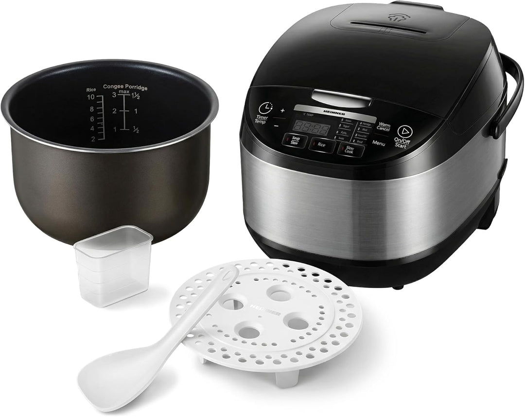 Multicooker HMCK-5BK, 5 L, 770–918 W, Touch-Bedienfeld, LED-Display, 24-Stunden-Timer, Warmhaltefunk