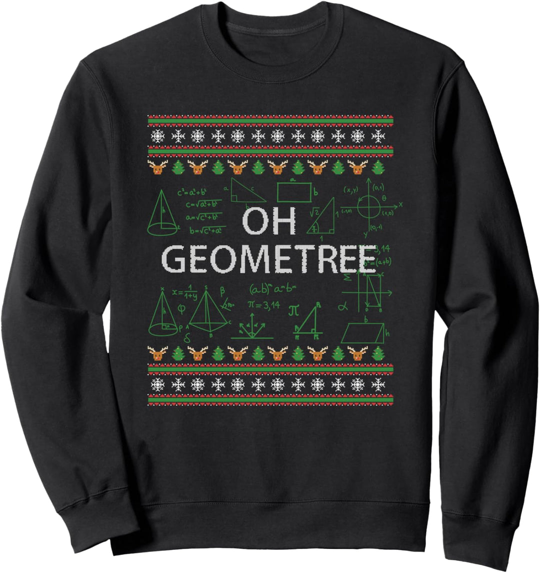 Oh Geometree hässlicher Weihnachtspullover Mathe Lehrer Sweatshirt