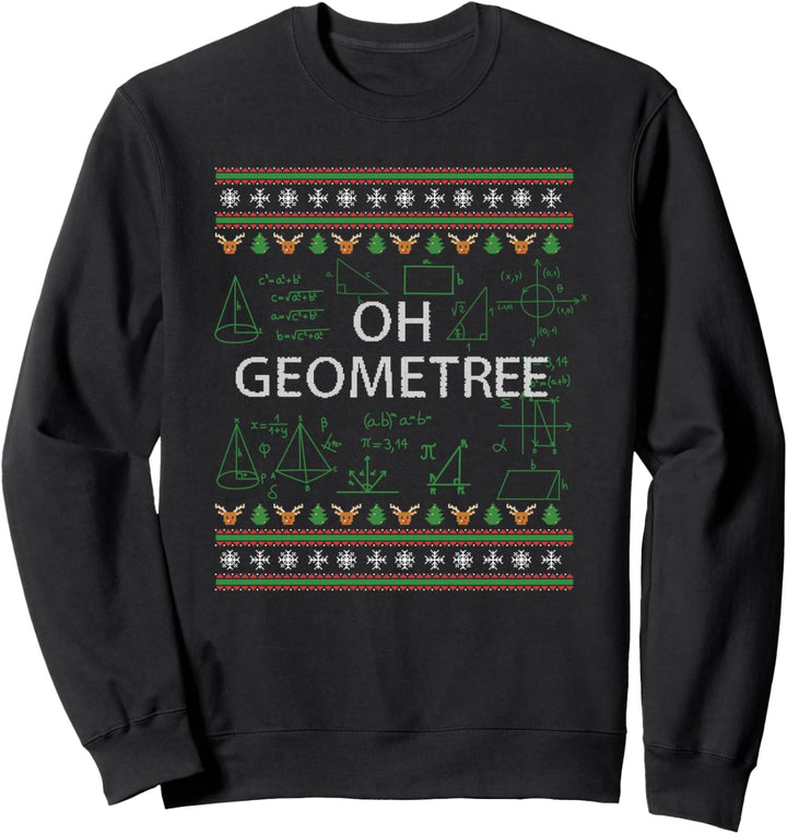 Oh Geometree hässlicher Weihnachtspullover Mathe Lehrer Sweatshirt