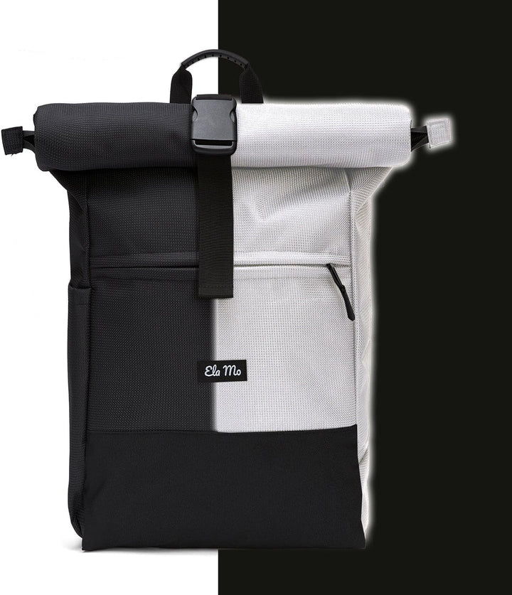 Ela Mo® Rolltop Rucksack Damen - Rollrucksack Anti Diebstahl für Sport & Reisen - Laptoprucksack für
