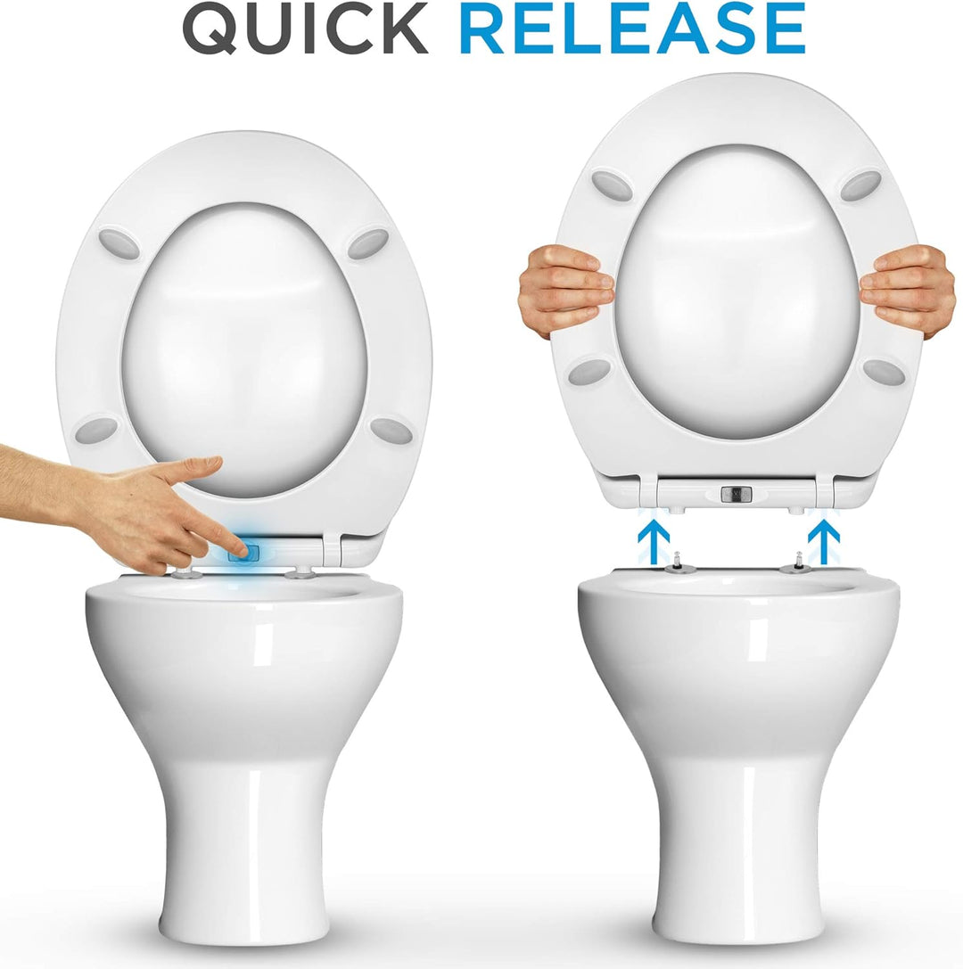LAVUR Home & Living Toilettendeckel | Praktische Absenkautomatik für sanftes Schliessen | Haltbarer