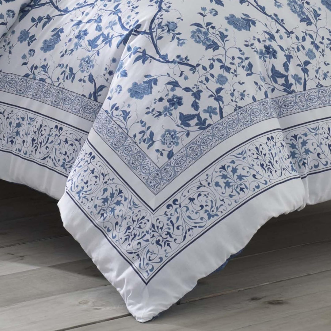 Laura Ashley Home Bettdecken-Set, Baumwolle, mit passenden Kissenbezügen und Bettrock, Elegante Wohn