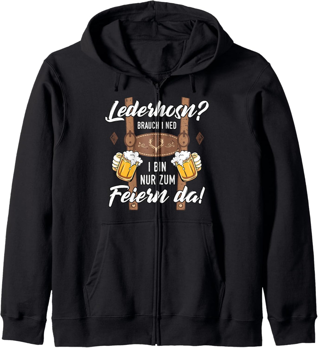 Trachtenshirt Herren Trachten Tshirt Passend für Oktoberfest Kapuzenjacke