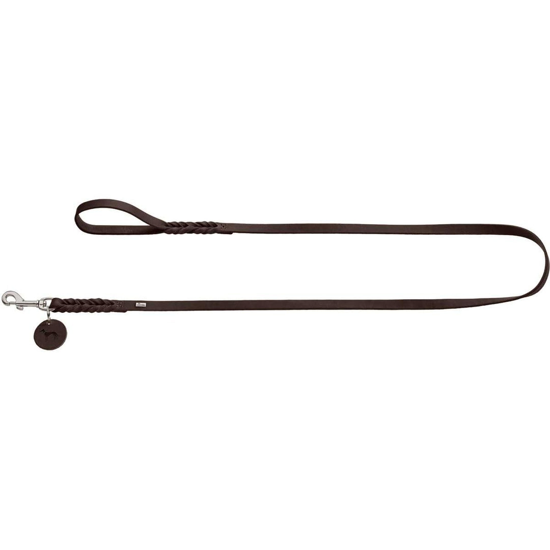 HUNTER SOLID EDUCATION Hundeführleine, Leder, geflochten, robust, weich, Handschlaufe, 1.6 x 100 cm,