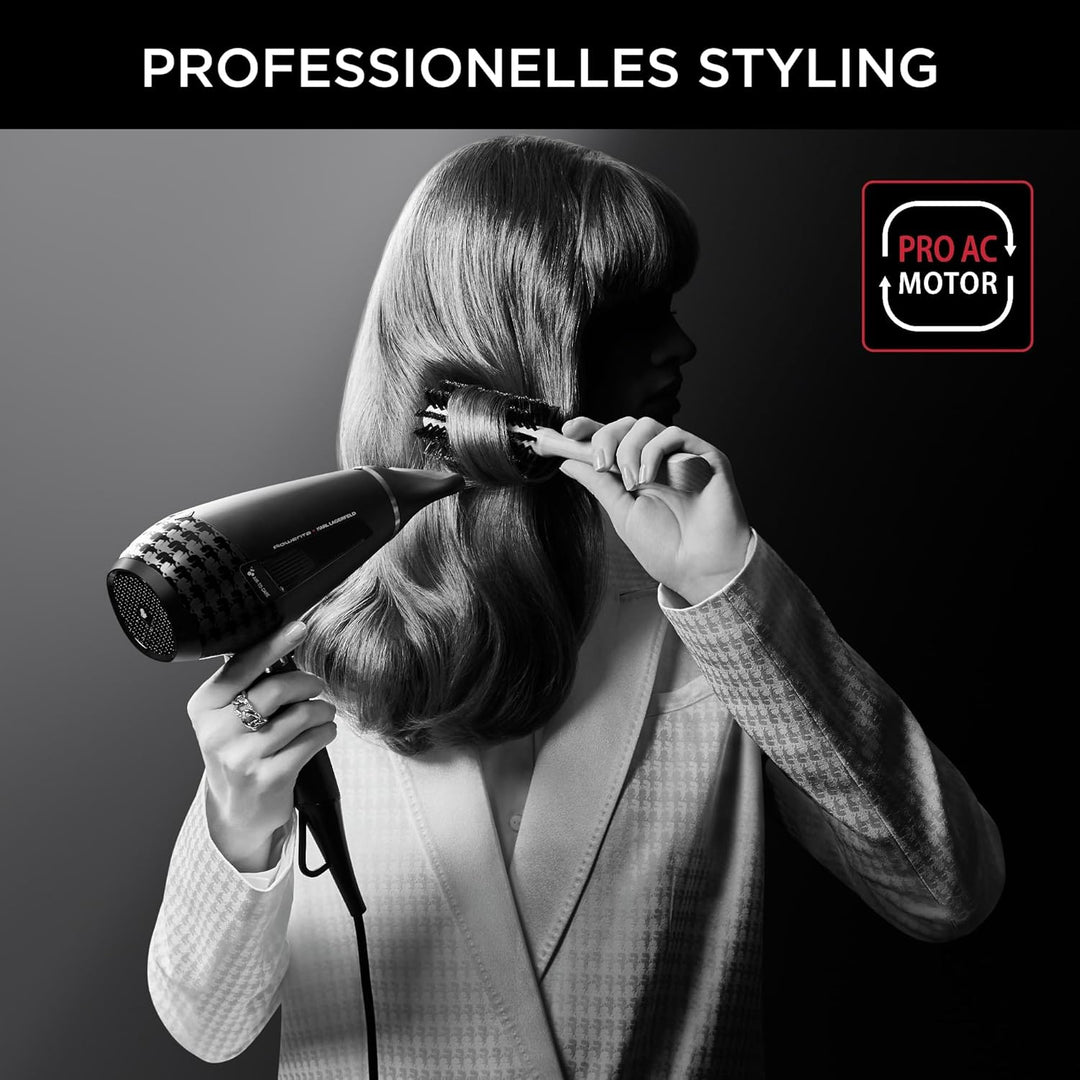 Rowenta x Karl Lagerfeld CV888L K/Pro Stylist Haartrockner | 2200 Watt Pro AC-Motor | ultraschnelles