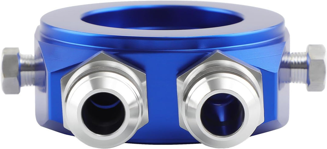 maXpeedingrods Universeller Ölkühler 13-reihiger AN10-Ölkühlersatz mit Filteradapter Schlauch Blau 1