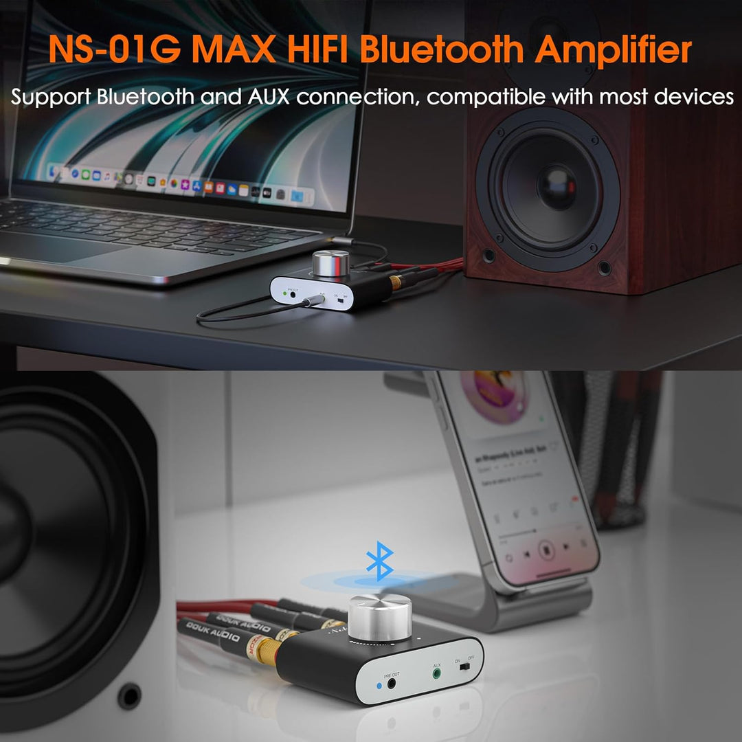 Nobsound TPA3221 Bluetooth Verstärker für Lautsprecher: HiFi 100W×2 mit Aktiv Subwoofer Anschluss fü