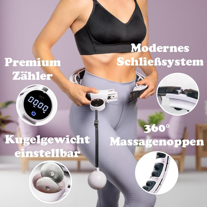 Bellage - Smart Hula Hoop - Smart Hula Hoop Reifen mit Gewicht Ball - Hula Hoop Reifen für Erwachsen