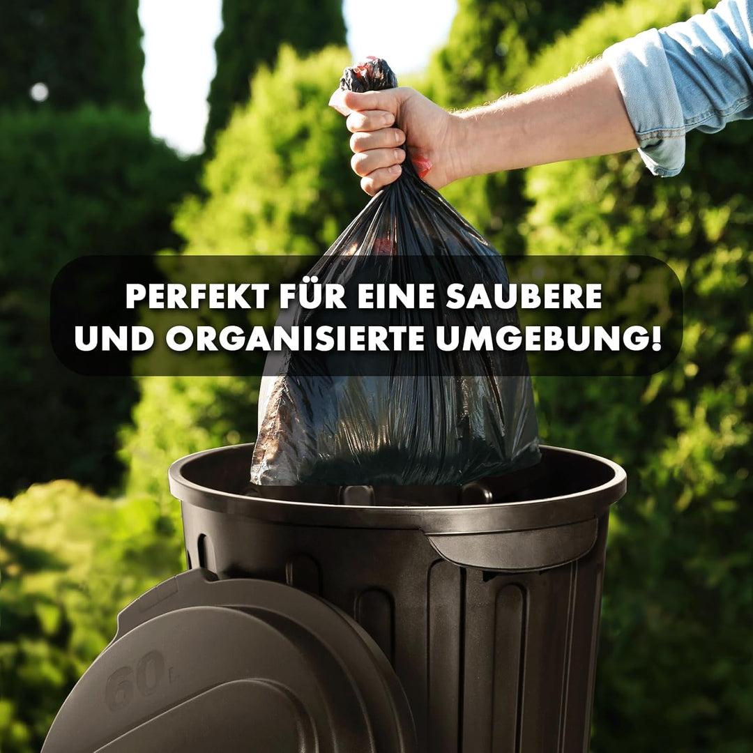 Floordirekt Mülleimer, 60 Liter Abfalleimer mit Deckel für Küche und Büro, Papierkorb, Mülltonne - 4