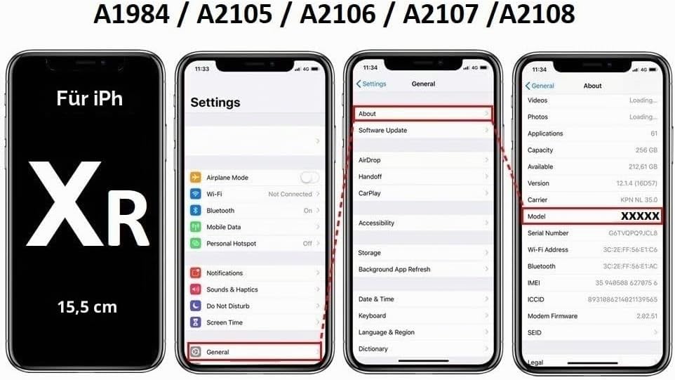 Smartex® Backcover aus Glas + Rahmen kompatibel mit iPhone XR | Rückseite Cover + Frame (Schwarz) XR
