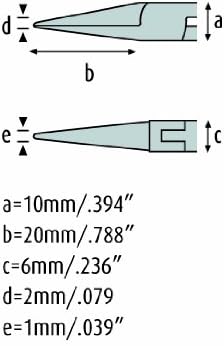 Rundzange 130mm - schmitz 4231HS22 - gerade, kurze Greif-Backen ohne Verzahnung - ESD/EGB - Dissipat