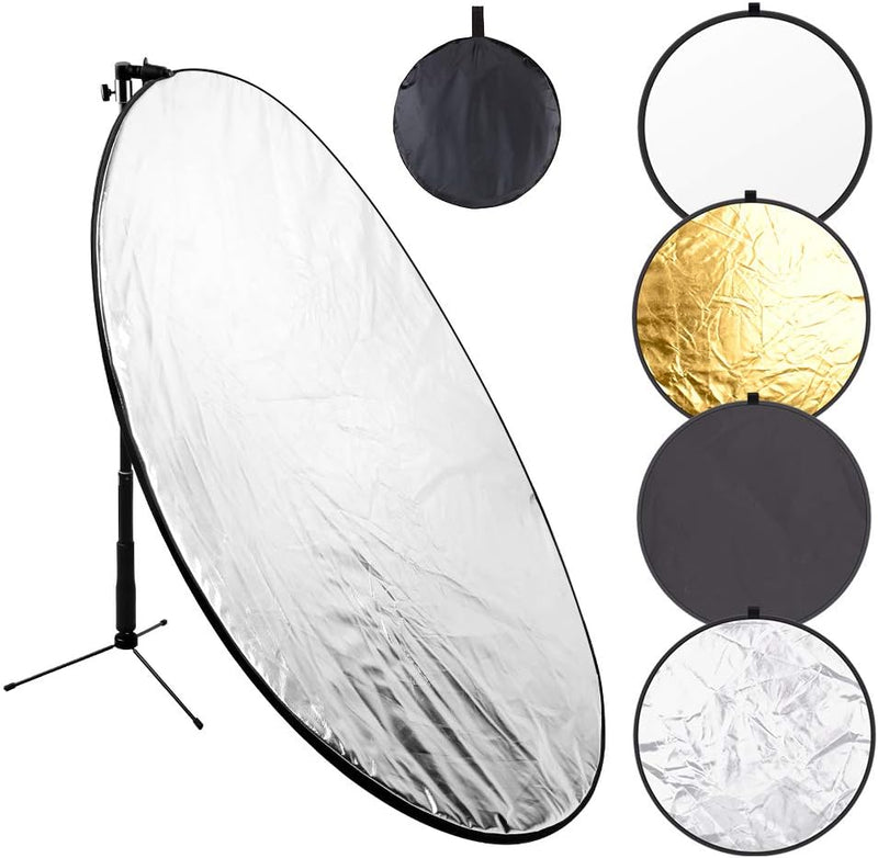 110cm Faltreflektoren Set Reflektor 5-in-1 für zusammenklappbare Fotografie-Reflektoren mit Metallkl