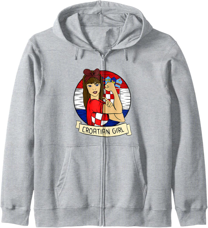 Croatian Girl Kroatisches Mädchen Kroatisch Kroatien Kapuzenjacke