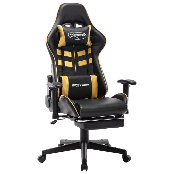 vidaXL Gaming Stuhl mit Fussstütze Höhenverstellbar Chefsessel Bürostuhl Schreibtischstuhl Sportsitz