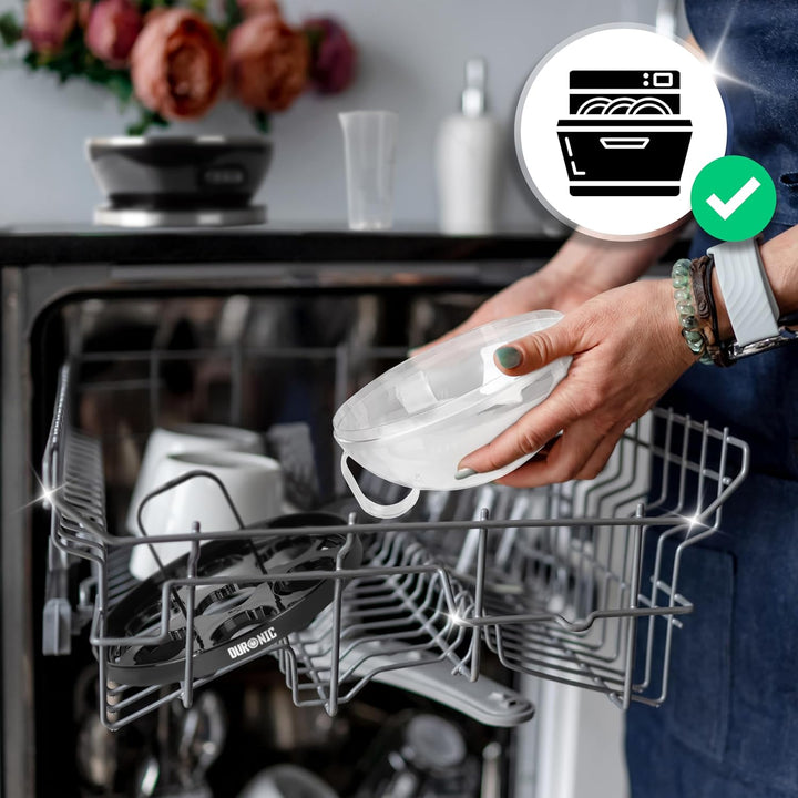 Duronic EB27BK Eierkocher für bis zu 7 Eier – Elektrischer Eierkocher 400 W mit Härtegradeinstellung