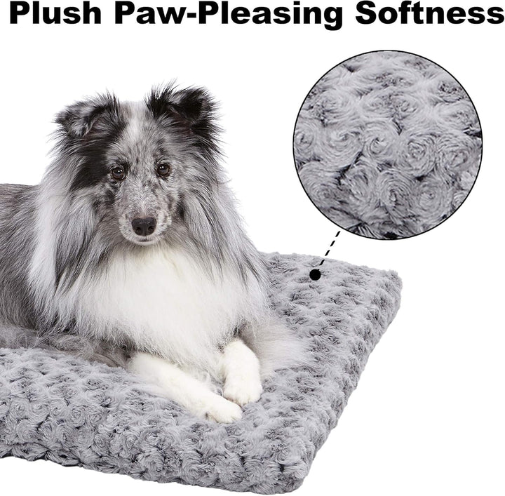 MidWest Homes for Pets Plüsch-Haustierbett QuietTime Deluxe Gray Ombre Swirl in Grösse XXS, maschine