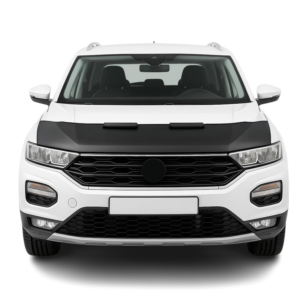 OMAC Haubenbra Steinschlagschutz Bonnet Bra kompatibel mit VW T-Roc 2017-2025 Schwarz Halb Schwarz /
