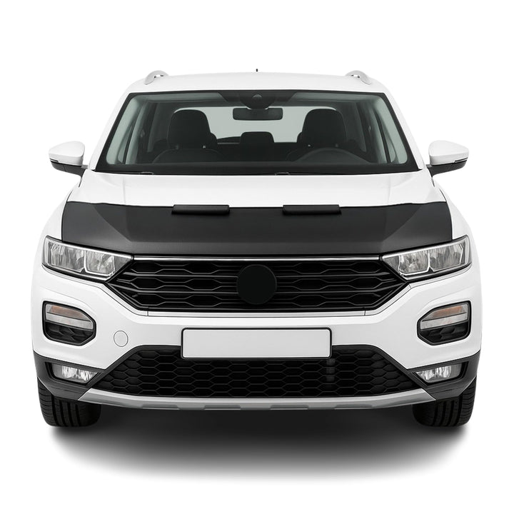 OMAC Haubenbra Steinschlagschutz Bonnet Bra kompatibel mit VW T-Roc 2017-2025 Schwarz Halb Schwarz /