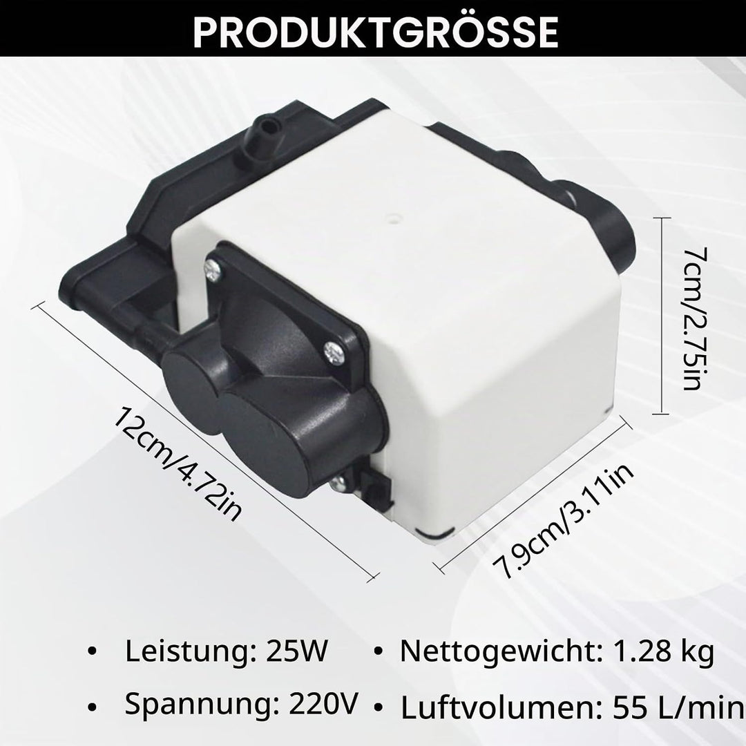 Air Assist Laser, Luftunterstützung für Lasergravierer und Gravierer 55L/min Einstellbarer Luftstrom
