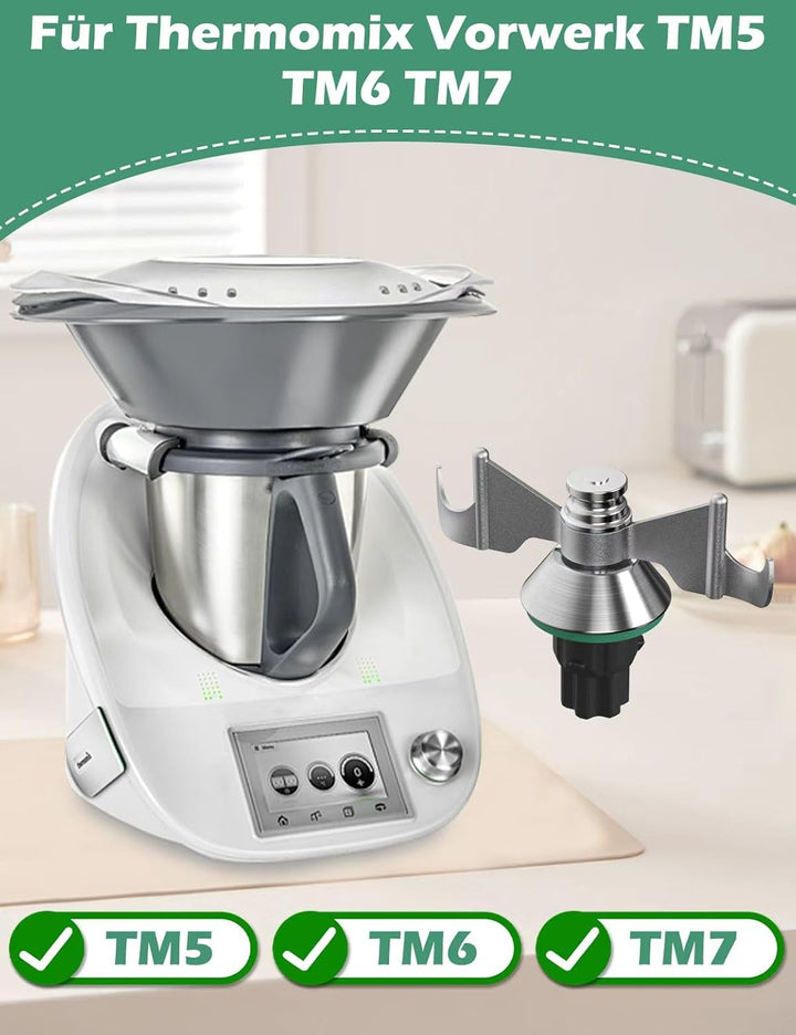 Teigmesser für Thermomix TM7 TM6 TM5, Mixmesser für Küchenmaschine