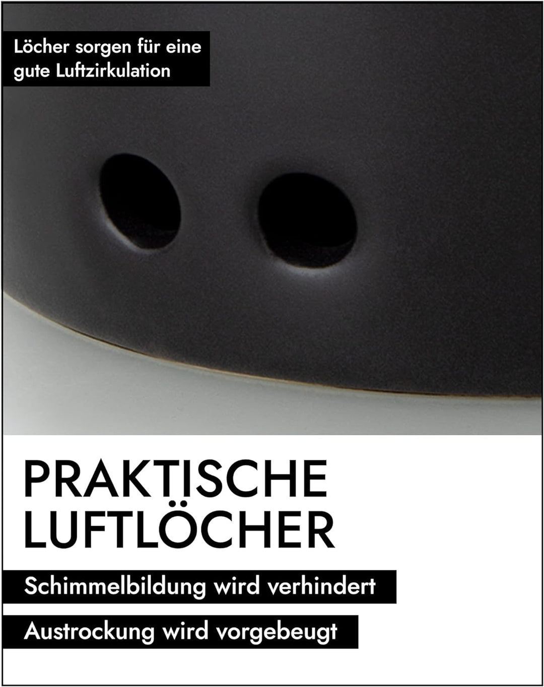 CONTINENTA Keramik Vorratsdose | Ideal Für Vorräte & Mit Luftlöcher | Handmade In Portugal | Schwarz