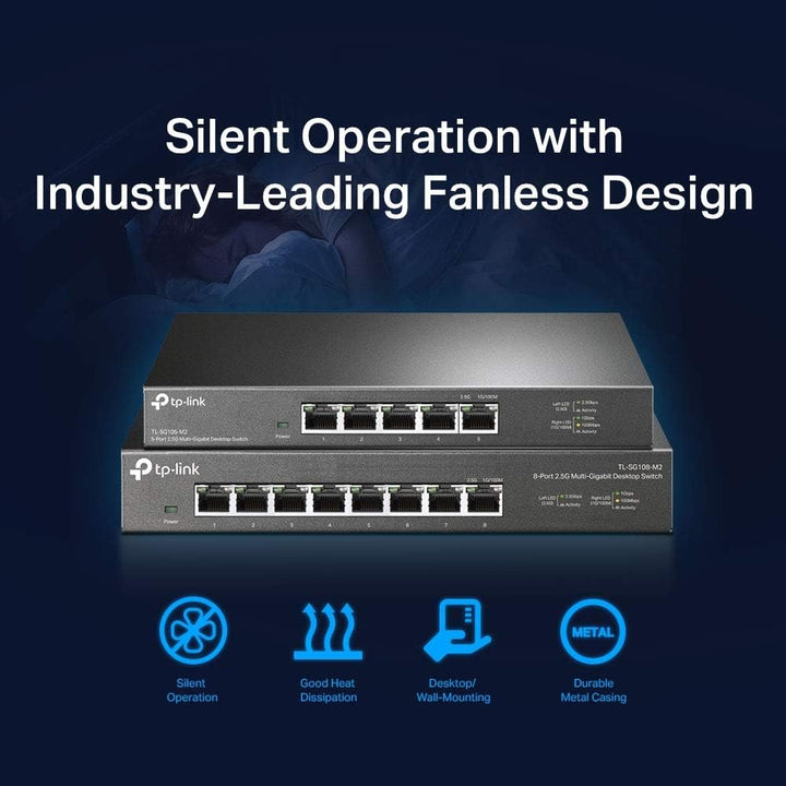 TP-Link TL-SG105-M2 5× 2.5-Gigabit ports Ethernet LAN Switch(Plug-and-Play,Metallgehäuse, QoS, IGMP-