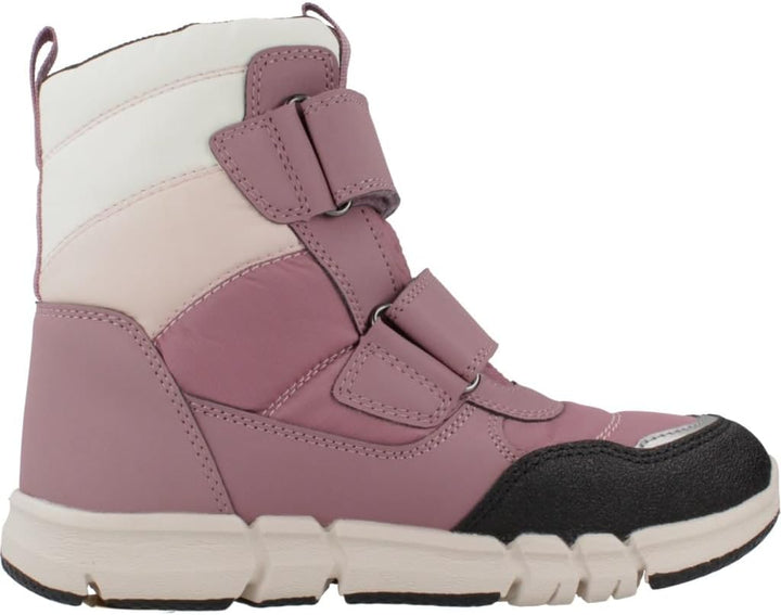 Geox J Flexyper B Ab Stiefelette für Mädchen 28 EU Dk Rose, 28 EU Dk Rose
