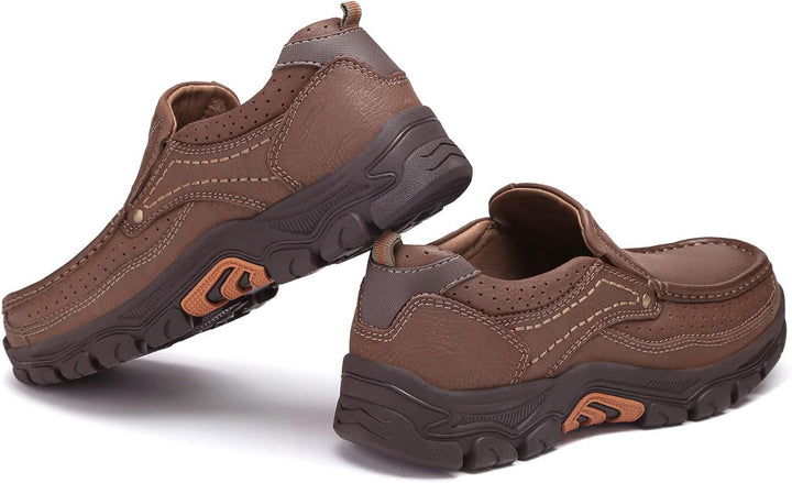 OutPro Herren loafersMokassins aus echtem Leder für Komfort Geeignet für Reisen, Autofahren und im F