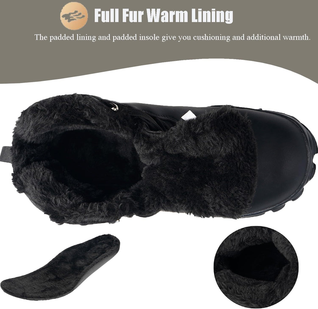 Sisttke Barfussschuhe Herren Damen Winter Gefüttert Wasserdicht Winterschuhe Outdoor rutschfeste Sch