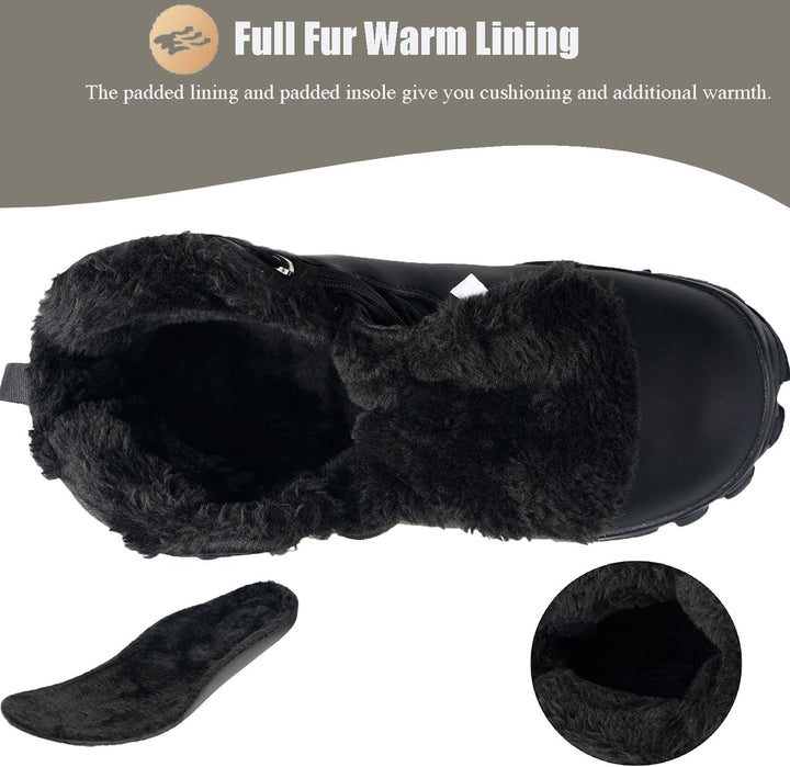 Sisttke Barfussschuhe Herren Damen Winter Gefüttert Wasserdicht Winterschuhe Outdoor rutschfeste Sch