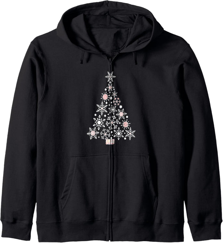Winter Snowflake White Christmas Tree Kapuzenjacke