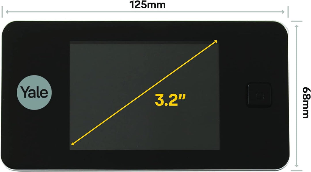 Yale Standard Digitaler Türspion 500 - Live-Ansicht - Hochwertige Kamera - Gold Messing DDV 500, Mes