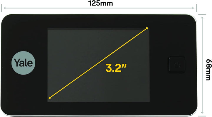 Yale Standard Digitaler Türspion 500 - Live-Ansicht - Hochwertige Kamera - Silber Silber 2 DDV 500,