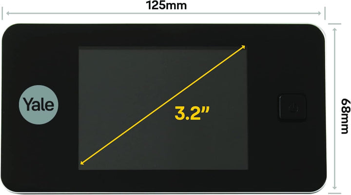 Yale Standard Digitaler Türspion 500 - Live-Ansicht - Hochwertige Kamera - Schwarz Umweltfreundliche