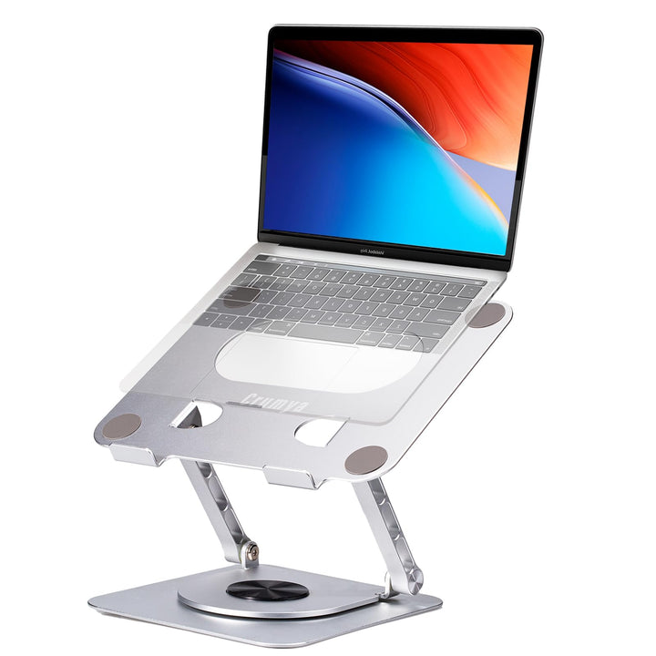Crumya Laptop Ständer – Ständer aus Aluminiumlegierung,360 Grad Drehbar,PC,Faltbar,Ergonomisch,Höhe