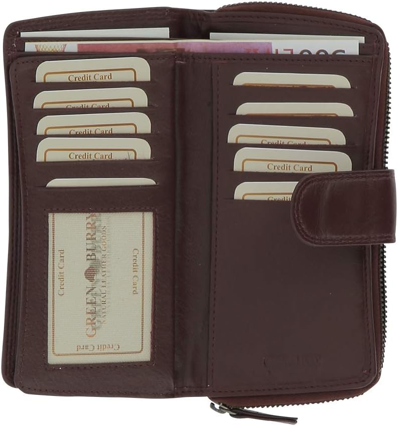 Greenburry Spongy Geldbörse Leder 9,5 cm