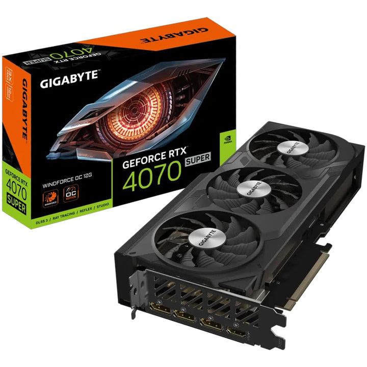 GIGABYTE GeForce RTX 4070 SUPER WINDFORCE OC 12G NVIDIA 12 Go GDDR6X Windforce Einzeln, Windforce Ei