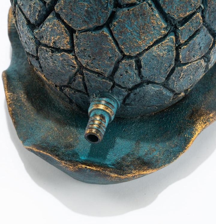 Esotec Wasserspeier-Schnecke Emilius, Einzelfigur mit Schlauch, Teichfigur, Brunnenfigur, Wasserspie