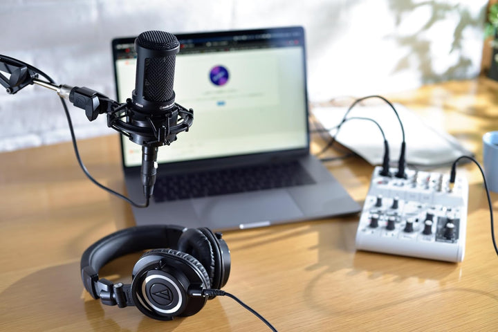 Audio-Technica 2020 Kondensatormikrofon mit Nierencharakteristik Schwarz Black XLR, Black XLR