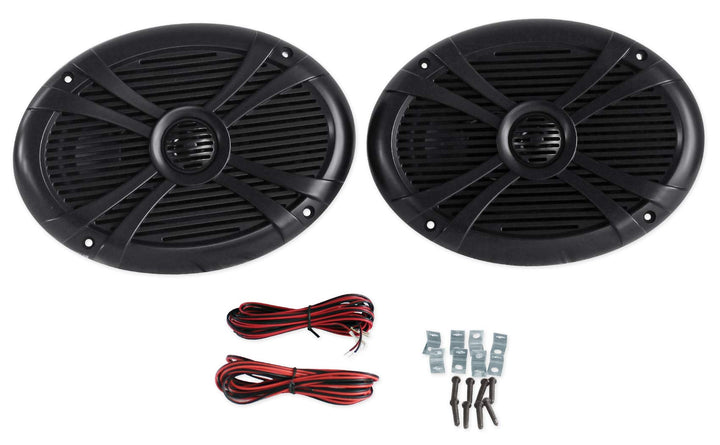Rockville Rmc65b Paar 16,5 Zoll 600 Watt wasserdichte Boot-Lautsprecher 2-Wege schwarz, Titan, Hocht
