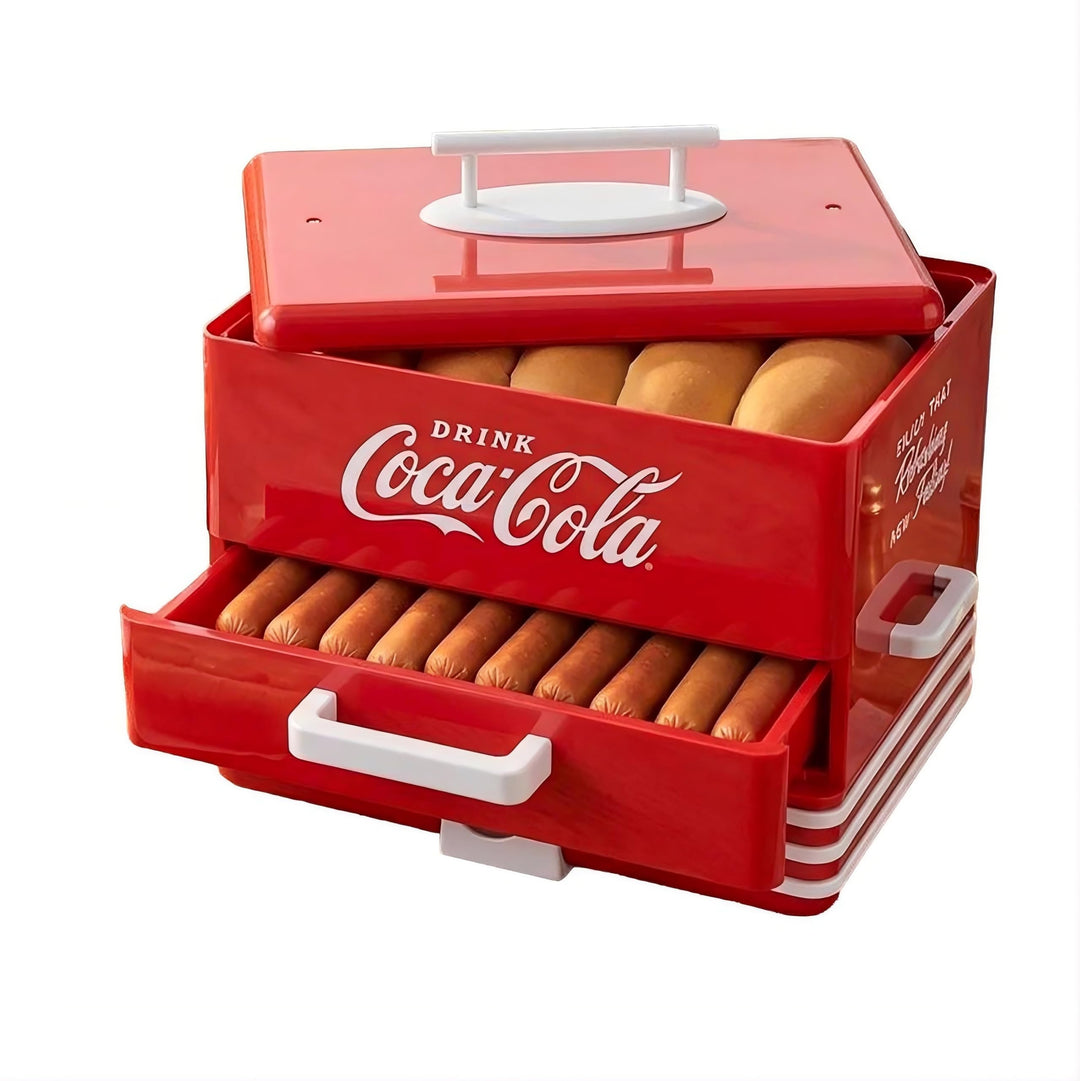 Salco Coca-Cola HotDog Steamer SHD-80CC,Retro, rot, perfekt für jeden