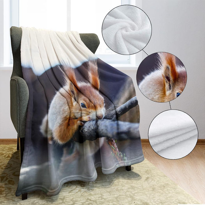 Dick Decke Wärme Gemütlich Flanell-Fleece Sofadecke Deckeldecke hochwertige Wohndecke superweich Eic