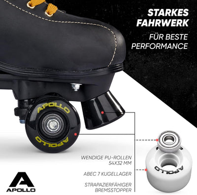 Apollo Disco Roller, Classic Roller | Rollschuhe für Kinder und Erwachsene | grössenverstellbare Qua