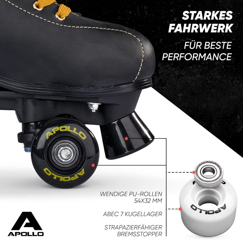 Apollo Disco Roller, Classic Roller | Rollschuhe für Kinder und Erwachsene | grössenverstellbare Qua